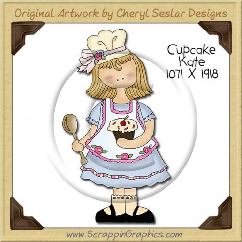 Cupcake Kate Single Clip Art Graphic Download