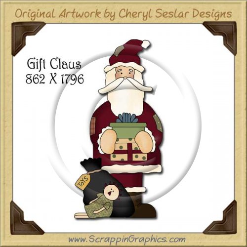Gift Claus Single Graphics Clip Art Download