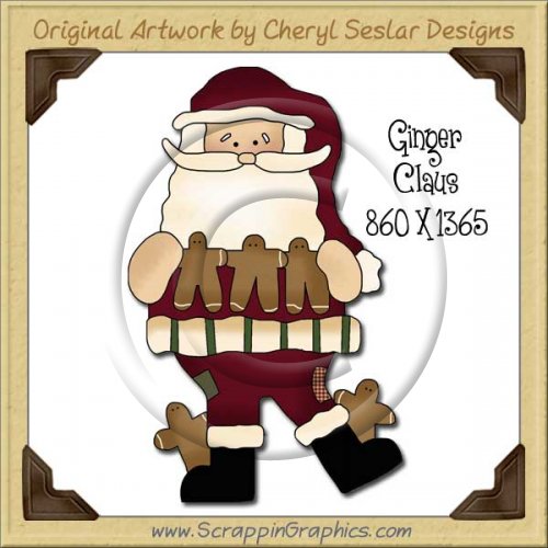 Ginger Claus Single Graphics Clip Art Download
