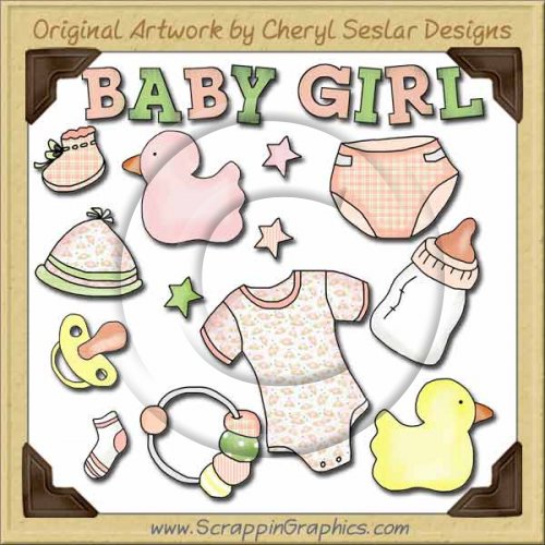 Baby Girl Elements Collection Graphics Clip Art Download