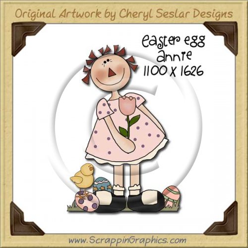 Easter Egg Annie Single Graphics Clip Art Download