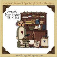 Annie's Prim Hutch Single Clip Art Graphic Download