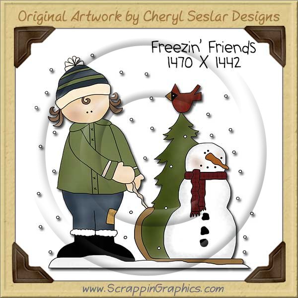 Freezin' Friends Single Clip Art Graphic Download - Click Image to Close