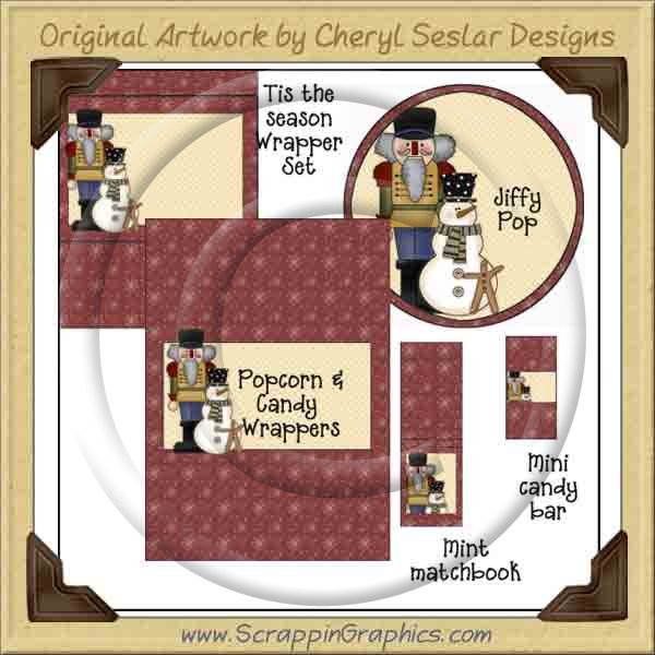 T'is The Season Wrapper Set Printable Craft Collection Graph - Click Image to Close
