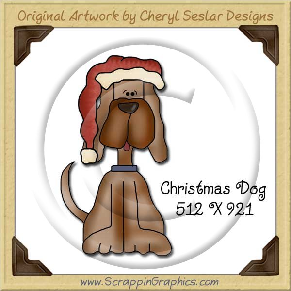 Christmas Dog Single Graphics Clip Art Download - Click Image to Close