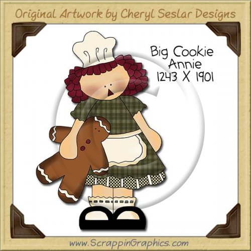 Big Cookie Annie Single Clip Art Graphic Download