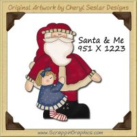 Santa & Me Single Graphics Clip Art Download