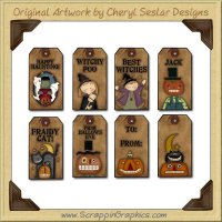 Happy Haunting Tags Collection Printable Craft Download