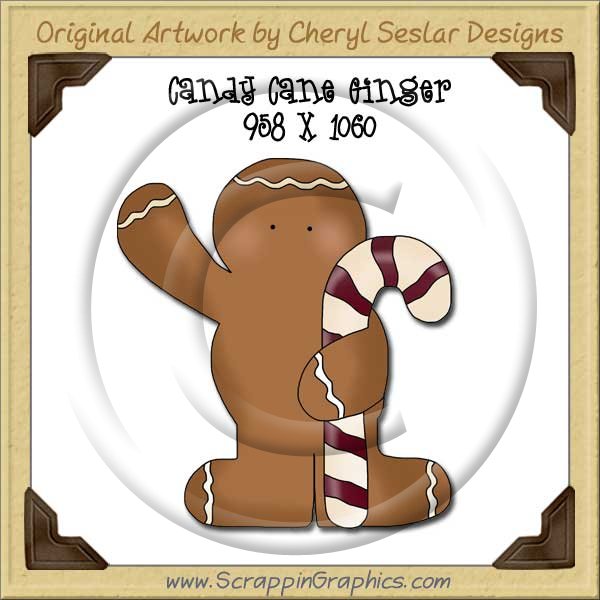 Candy Cane Ginger Single Graphics Clip Art Download - Click Image to Close