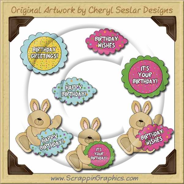 Birthday Bunnies Graphics Clip Art Download - Click Image to Close