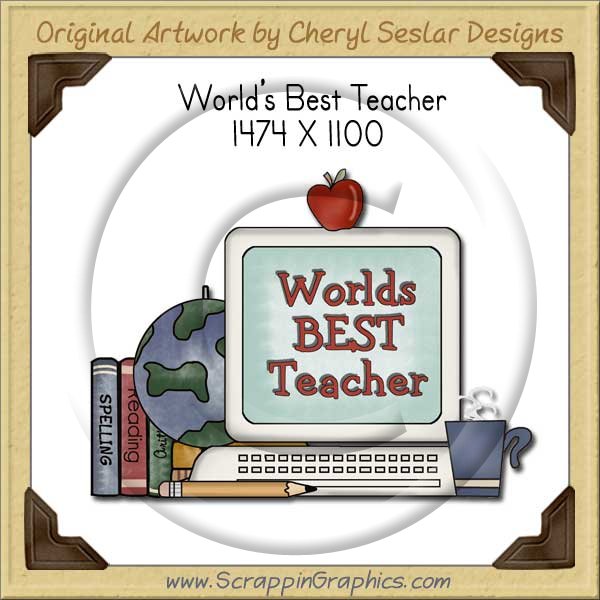 World's Best Teacher Single Graphics Clip Art Download - Click Image to Close