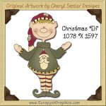 Christmas Elf Single Graphics Clip Art Download