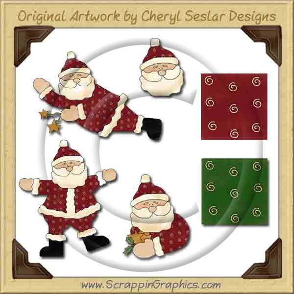 Silly Santa Collection Graphics Clip Art Download - Click Image to Close