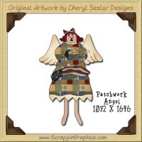 Patchwork Angel Single Graphics Clip Art Download