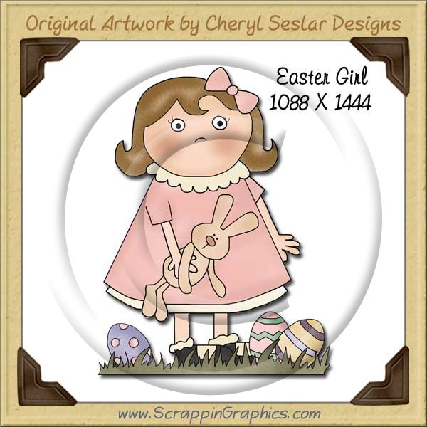 Easter Girl Single Graphics Clip Art Download - Click Image to Close
