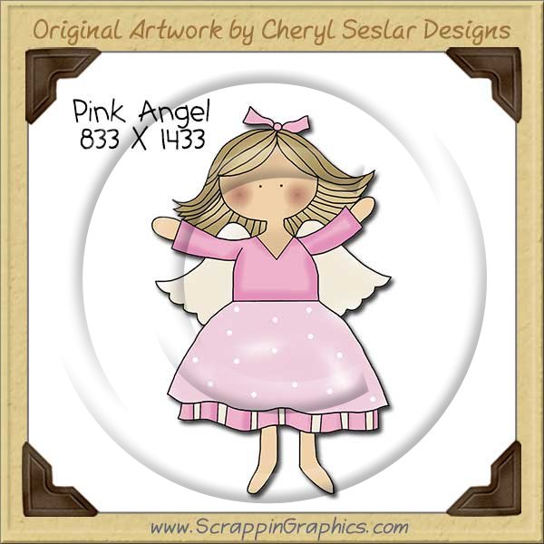 Pink Angel Single Clip Art Graphic Download - Click Image to Close
