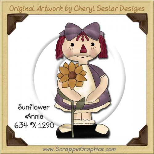 Sunflower Annie Single Graphics Clip Art Download