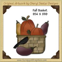 Fall Basket Single Graphics Clip Art Download