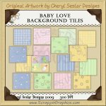 Baby Love Background Tiles Clip Art Graphics