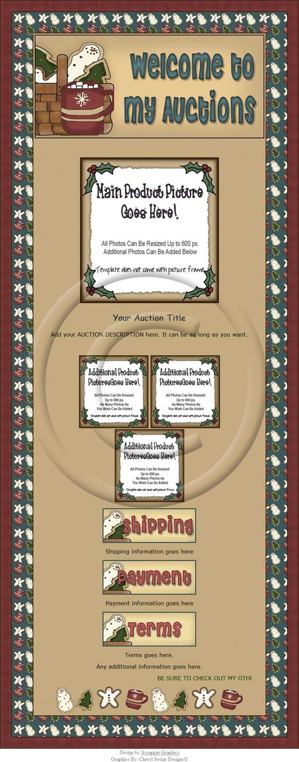 Christmas Cookie & Cocoa Auction Template - Click Image to Close