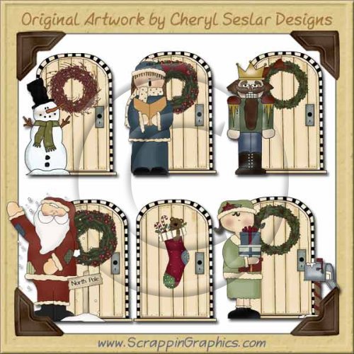 Christmas Doors Graphics Clip Art Download