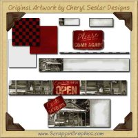 Ole Prim Shack Web Set Graphics Clip Art Download