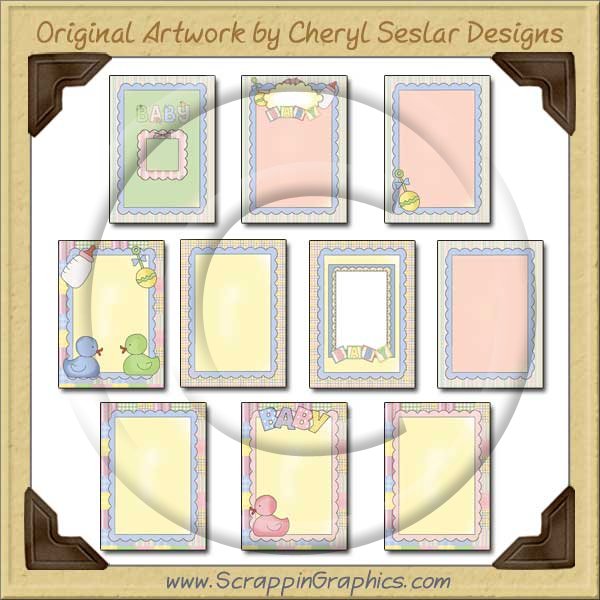 Cute As A Button Sampler Card Printable Craft Download - Click Image to Close