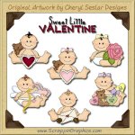 Sweet Baby Little Valentine Limited Pro Clip Art Graphics