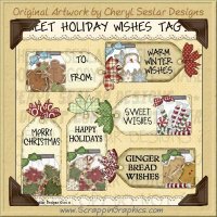 Sweet Holiday Wishes Tags Limited Pro Clip Art Graphics