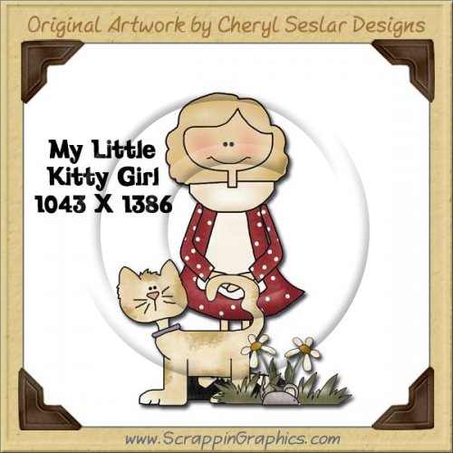 My Little Kitty Girl Single Graphics Clip Art Download