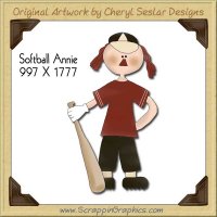 Softball Annie Single Graphics Clip Art Download