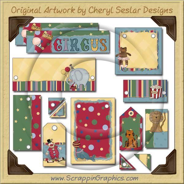 Circus Journaling Delights Digital Scrapbooking Graphics Clip Art Download - Click Image to Close