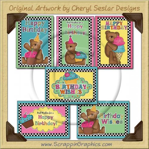 Happy Birthday Sampler Card Collection Printable Craft Download