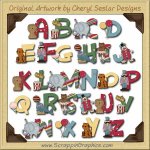 Circus Alphabet & Numbers Clip Art Download