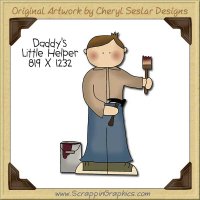 Daddy's Little Helper Single Clip Art Graphic Download