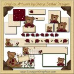 Picket Fence Bear Web Set Graphics Clip Art Download