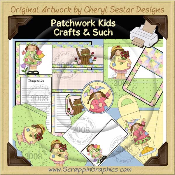 Patchwork Kids Clip Art Graphics Collection - Click Image to Close