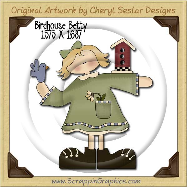 Birdhouse Betty Single Graphics Clip Art Download - Click Image to Close