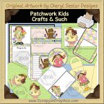 Patchwork Kids Clip Art Graphics Collection