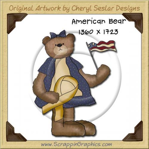 American Bear Single Graphics Clip Art Download