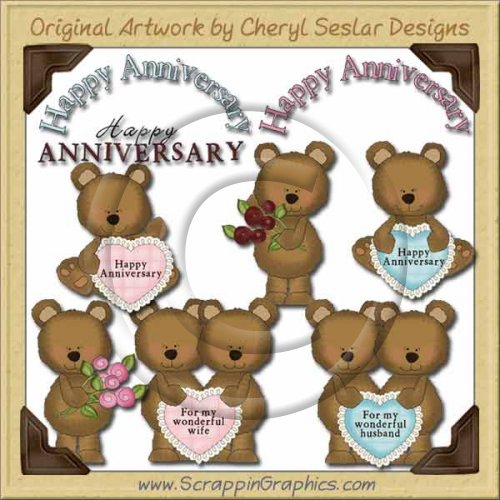 Anniversary Bears Collection Graphics Clip Art Download