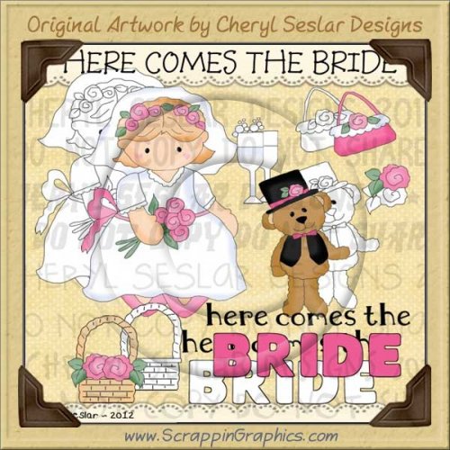 Here Comes The Bride Limited Pro Clip & Line Art Graphics