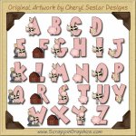 Farm Life Alphabet & Numbers Clip Art Download