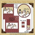 Winter Trio Wrapper Set Printable Craft Collection Graphics Clip