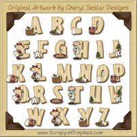 Cookie Time Alphabet & Numbers Clip Art Download