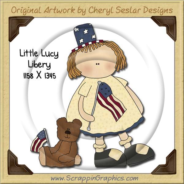 Little Lucy Liberty Single Graphics Clip Art Download - Click Image to Close
