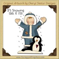 It's Snowing Single Clip Art Graphic Download