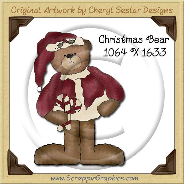 Christmas Bear Single Graphics Clip Art Download - Click Image to Close