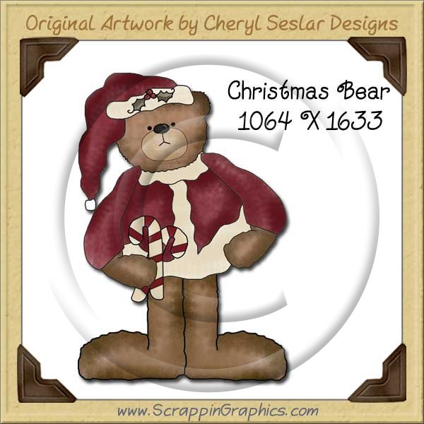 Christmas Bear Single Graphics Clip Art Download - Click Image to Close
