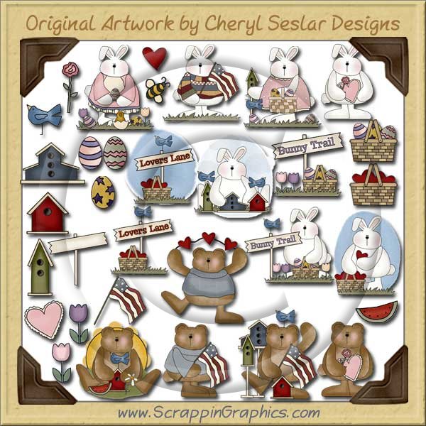 Never Enough Bears & Hares Graphics Clip Art Download - Click Image to Close